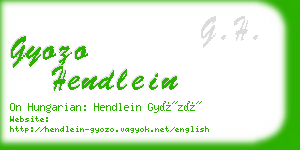 gyozo hendlein business card
